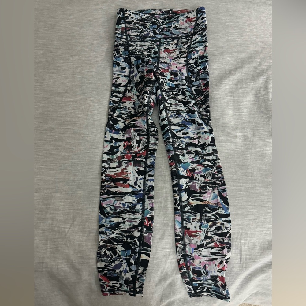 lululemon Multi Color wunder under culture clash confetti legging size 4